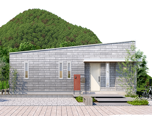 平屋注文住宅の外観